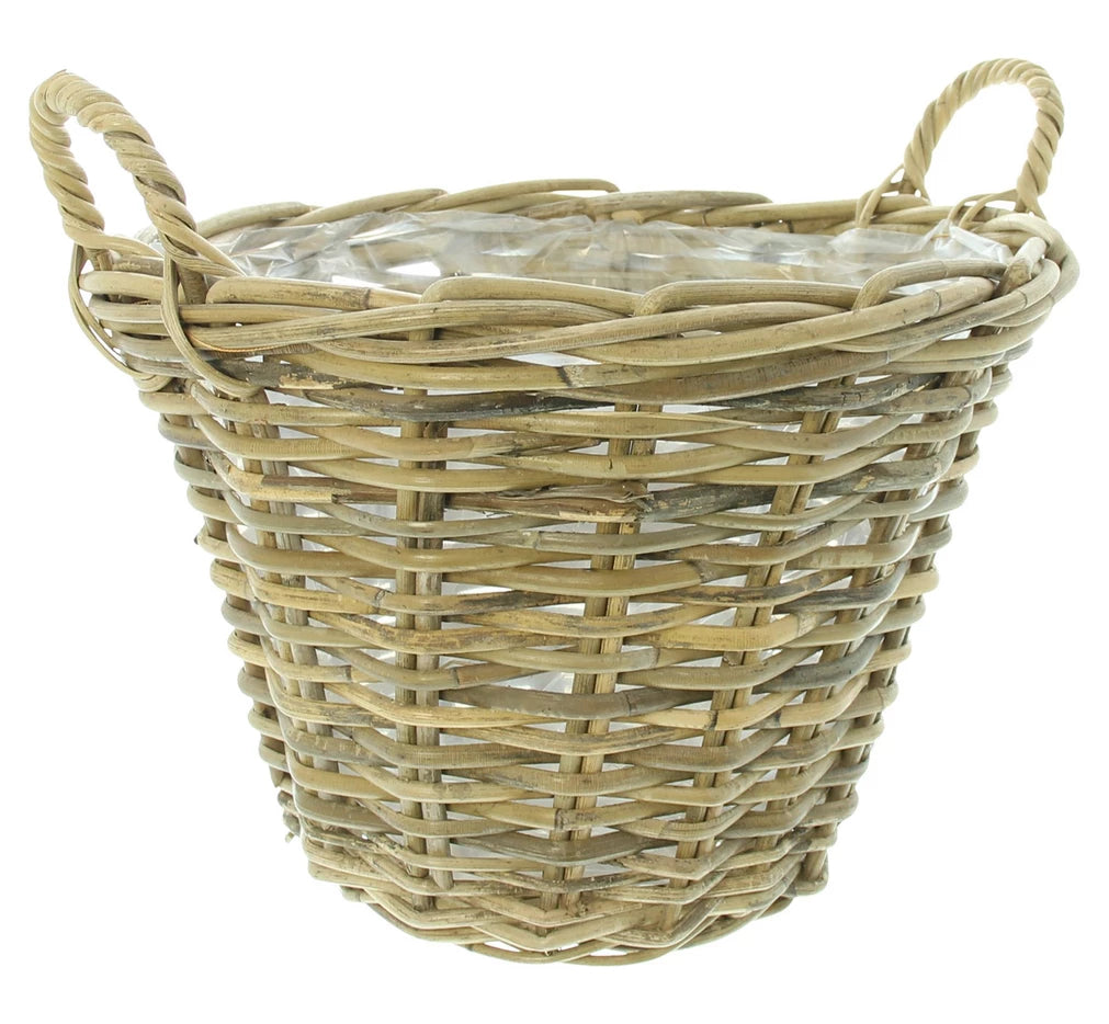 Pflanzkorb mit Henkel, Maße	Ø 35 x 25 cm