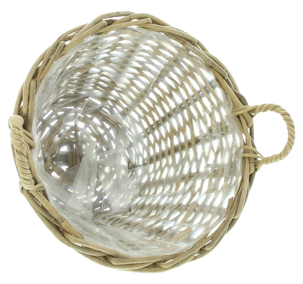 Pflanzkorb mit Henkel, Maße	Ø 35 x 25 cm