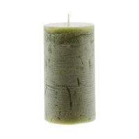 Kerze Rustic grün 6x12cm im 4er Set
