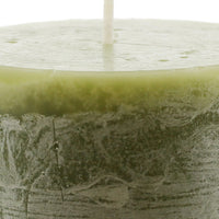 Kerze Rustic grün 6x12cm im 4er Set