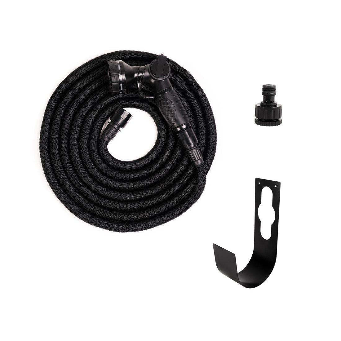 Gartenschlauch-Set, Schwarz, 15m und25m