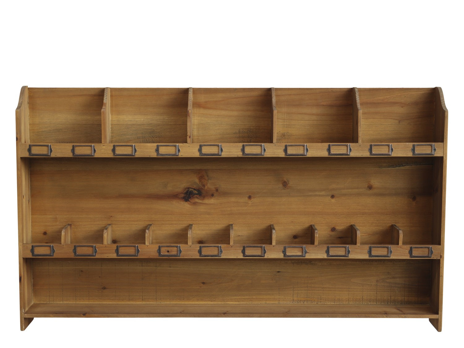 Sortierregal mit 15 Fächern H70/L120/B12 cm