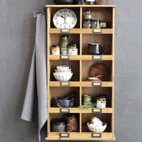 Sortierregal m. 10 Fächern H83/L43/B15 cm