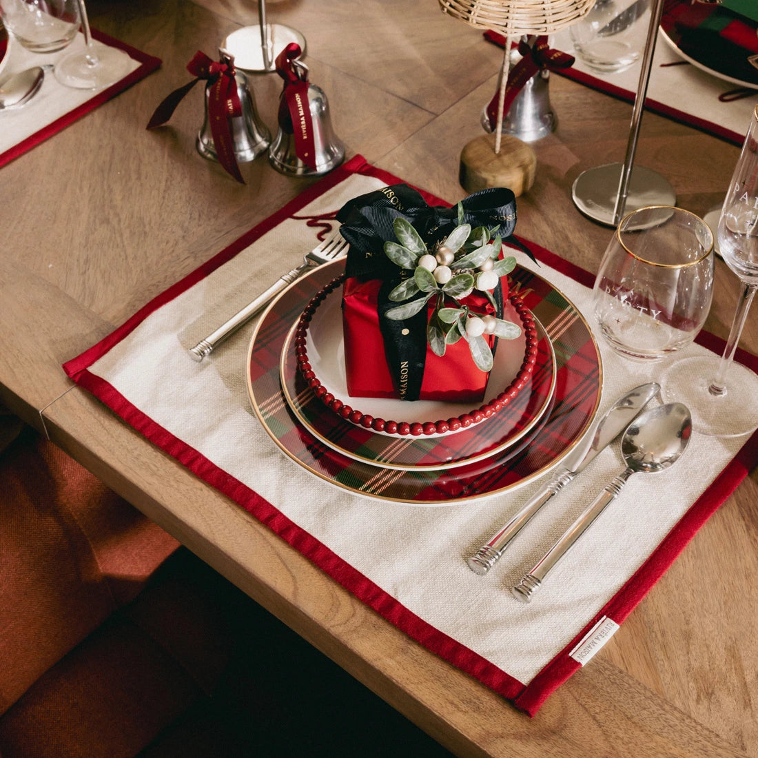 Weihnachtsteller Karo, Ø: 27cm