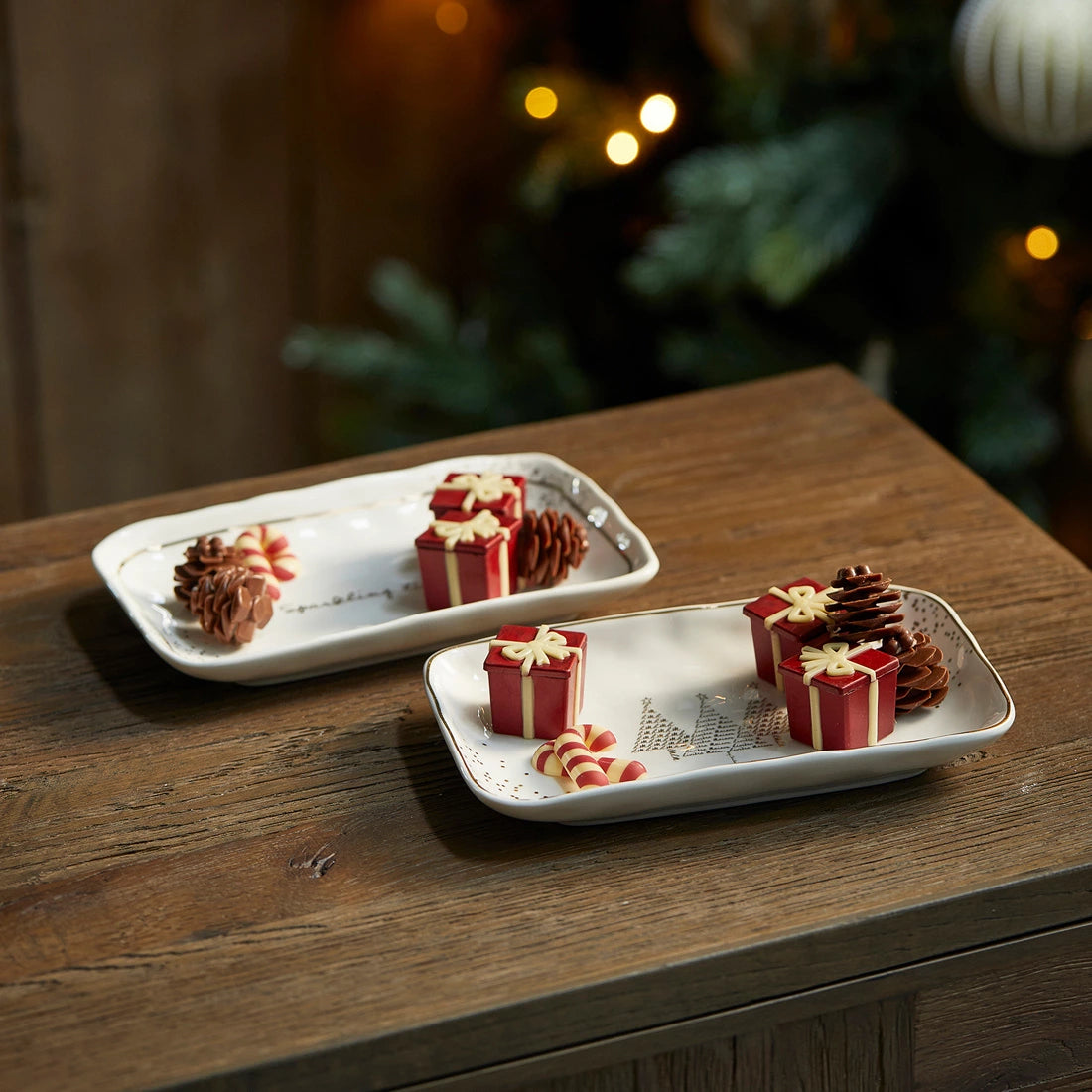 Kleine Servierplatte Weihnachtsglanz im 2er Set