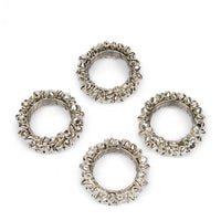 Serviettenringe 4 Stück im Set silberfarben