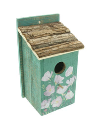 Nistkastenvilla mit Blumen  15x14x28cm