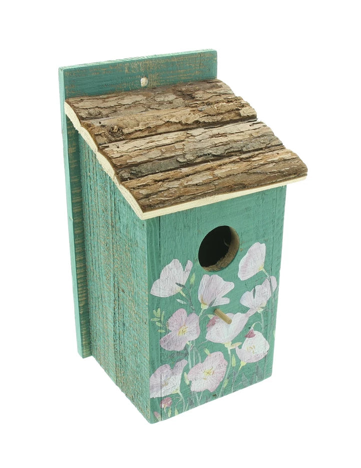 Nistkastenvilla mit Blumen  15x14x28cm