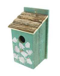 Nistkastenvilla mit Blumen  15x14x28cm