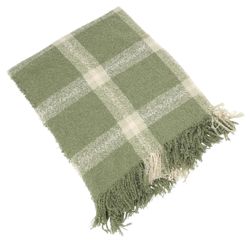 Karo - Kuscheldecke in Grün 127x152cm