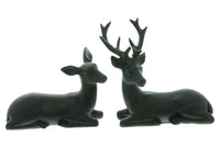 Dekoratives Hirschpaar in schwarz