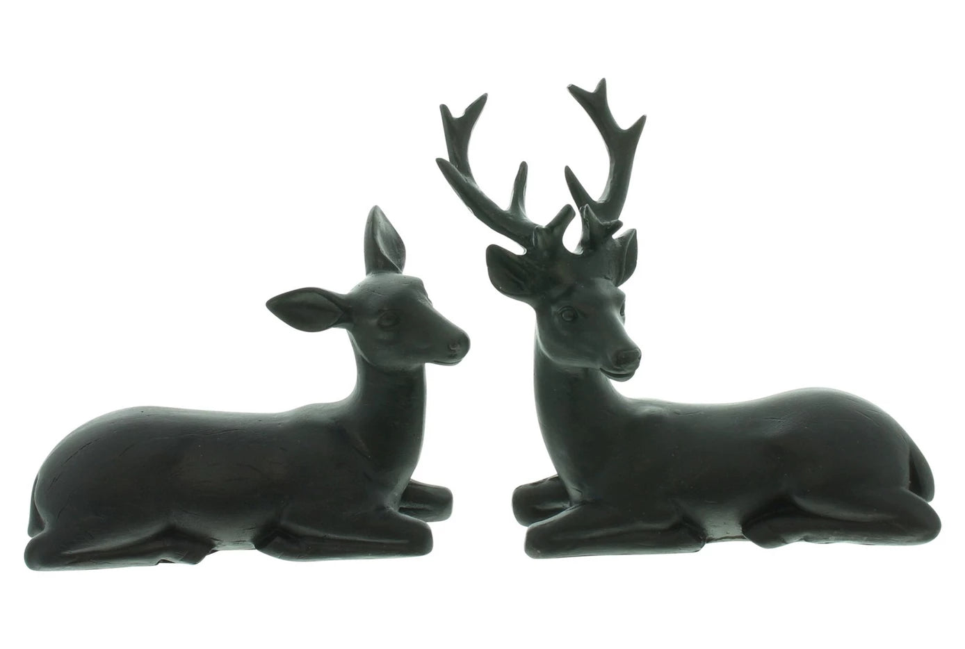 Dekoratives Hirschpaar in schwarz
