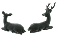 Dekoratives Hirschpaar in schwarz
