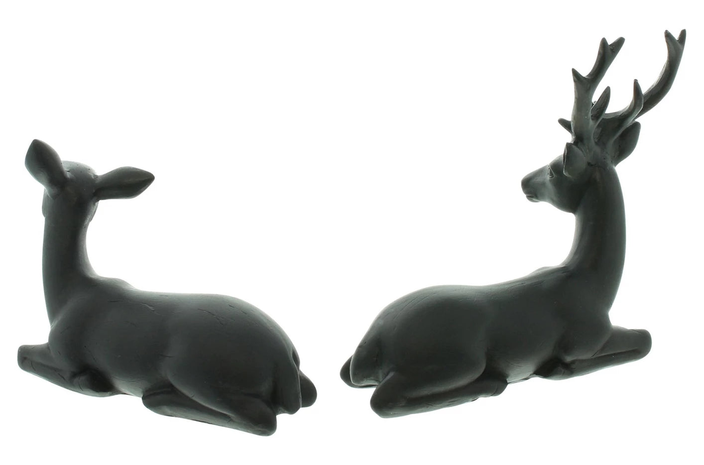 Dekoratives Hirschpaar in schwarz