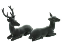 Dekoratives Hirschpaar in schwarz