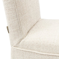 Stuhl mit Hussenbezug in natürlichem weiß