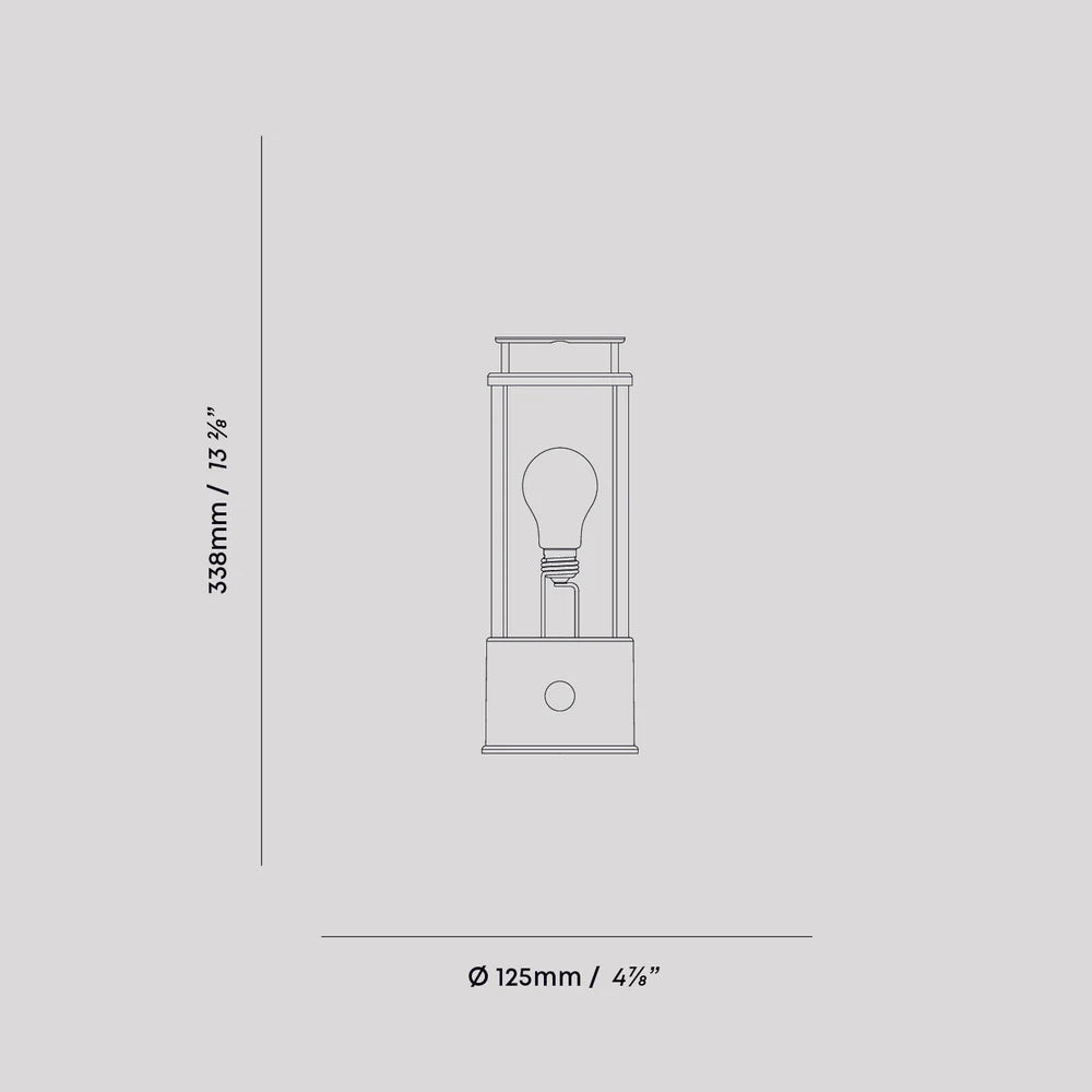 Die tragbare Lampe „Muse“ in Candlenut-Weiß