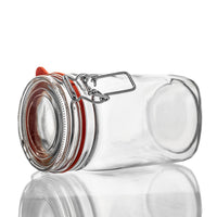 Drahtbügel-Vorratsglas mit Deckel und Dichtung , in verschiedenen Größen, 3-teiliges Set