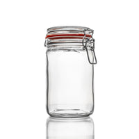 Drahtbügel-Vorratsglas mit Deckel und Dichtung , in verschiedenen Größen, 3-teiliges Set