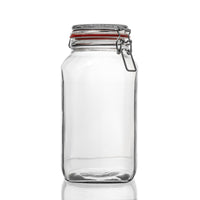 Drahtbügel-Vorratsglas mit Deckel und Dichtung , in verschiedenen Größen, 3-teiliges Set