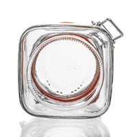 Drahtbügel-Vorratsglas mit Deckel und Dichtung , in verschiedenen Größen, 6-teiliges Set