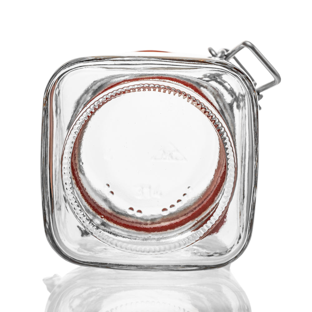 Drahtbügel-Vorratsglas mit Deckel und Dichtung , in verschiedenen Größen, 6-teiliges Set