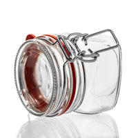 Drahtbügel-Vorratsglas mit Deckel und Dichtung , in verschiedenen Größen, 6-teiliges Set