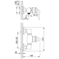 Duschsystem Aufputz Bronze Retro