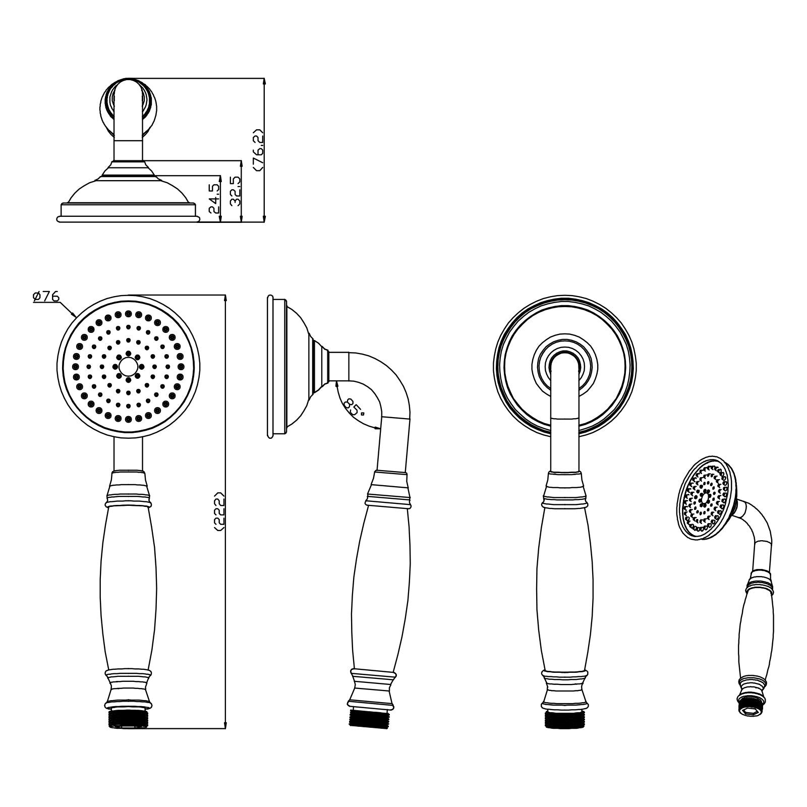 Wannenarmatur Bronze Retro