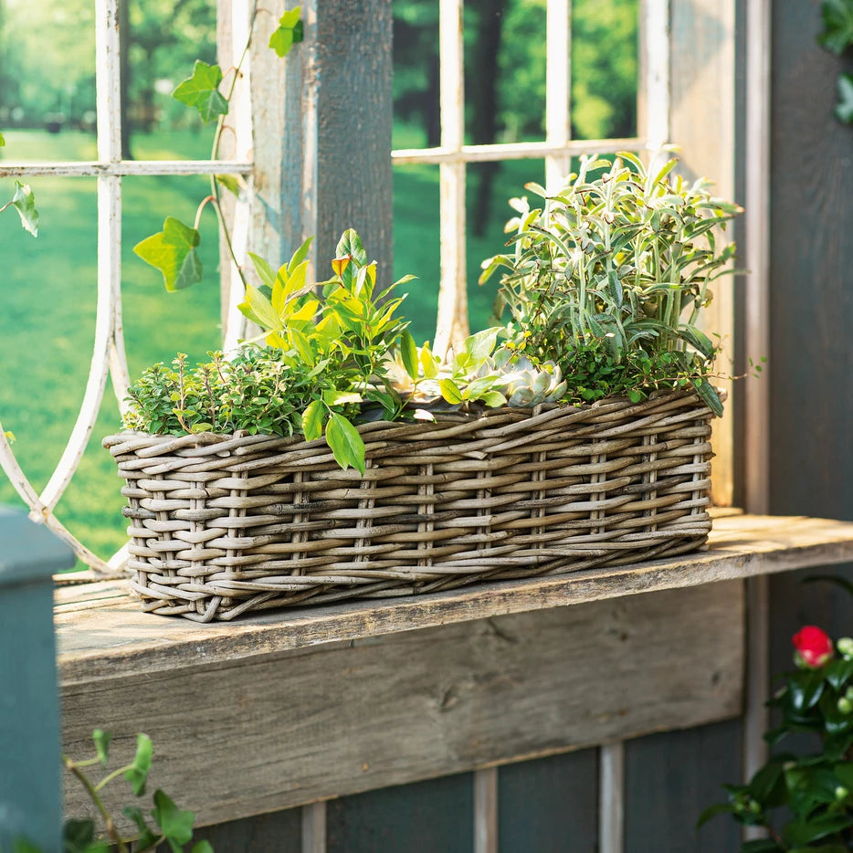 Pflanzkasten mit Folie, groß 	ca. 60 x 16 x 15 cm