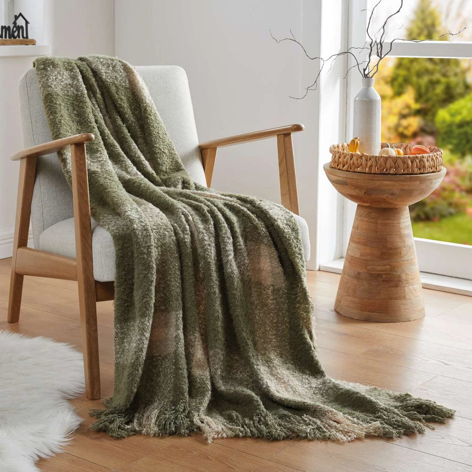 Karo - Kuscheldecke in Grün 127x152cm