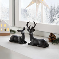Dekoratives Hirschpaar in schwarz