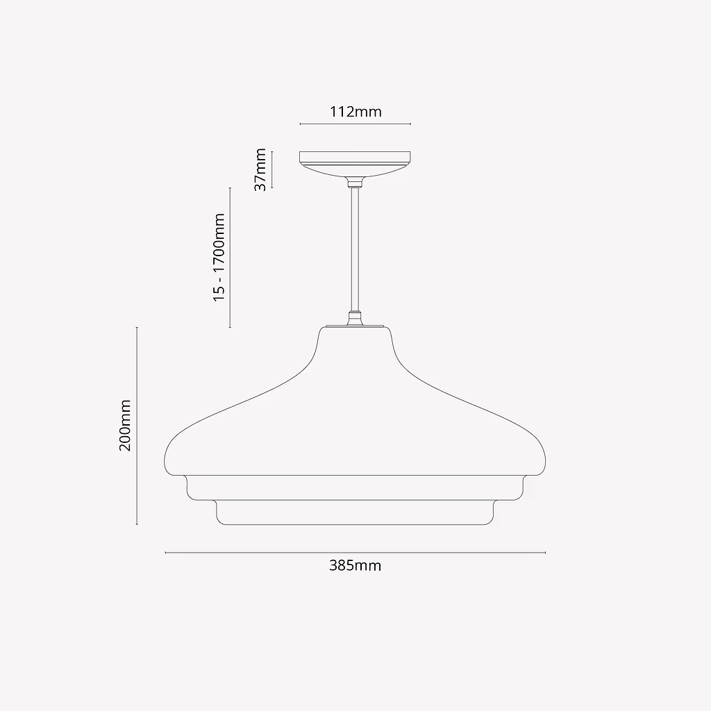 Corston Brookfield große hängende Deckenleuchte Opalglas - Antikes Messing