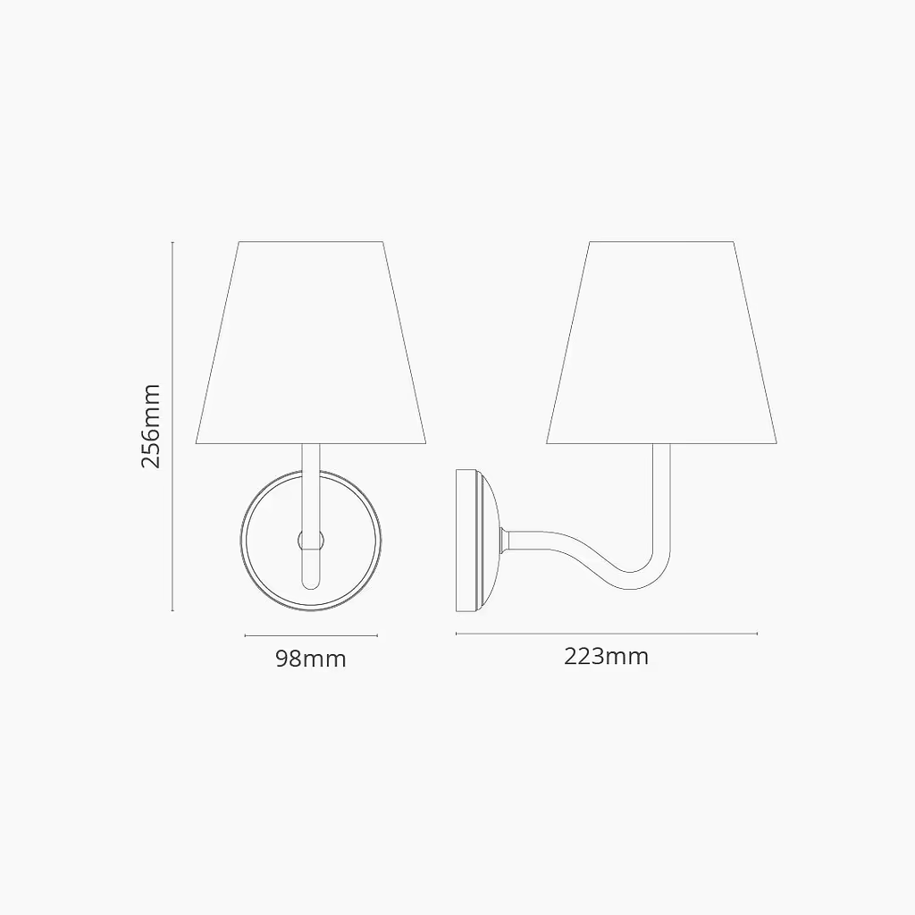 Corston Malvern Medium-Wandleuchte plissierter Schirm Alabasterweiß - Antikes Messing