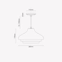Corston Brookfield hängende Medium-Deckenleuchte Opalglas - Antikes Messing