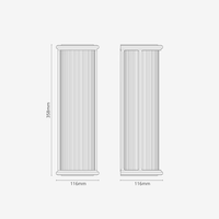 Corston Bank Wandleuchte aus Rillenglas - Antikes Messing