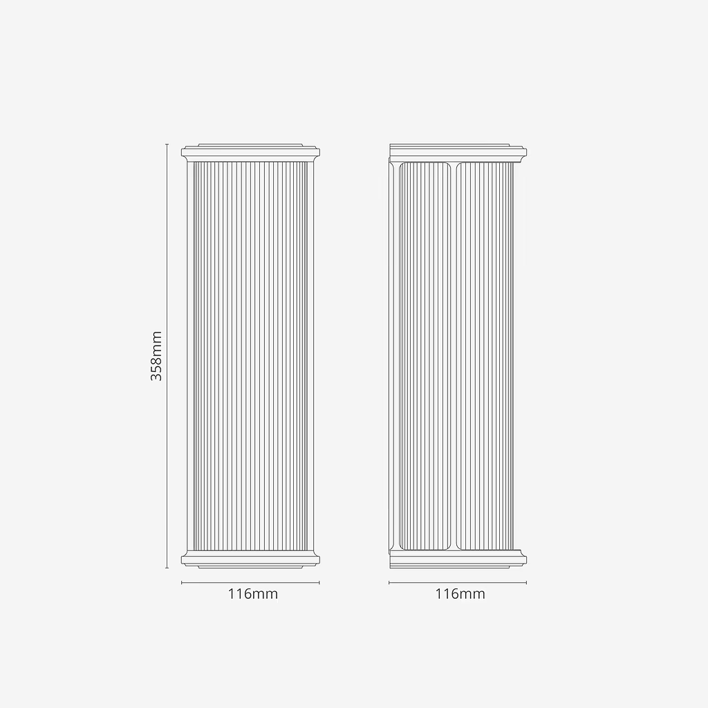 Corston Bank Wandleuchte aus Rillenglas - Antikes Messing