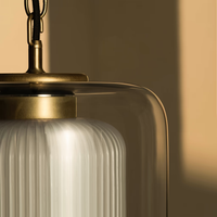 Corston Windsor hängende Medium-Deckenleuchte Opalglas - Antikes Messing