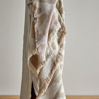 Decke braun/beige mit Fransen