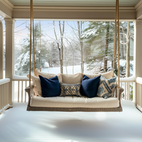 Porch Swing aus natürlichen Materialien