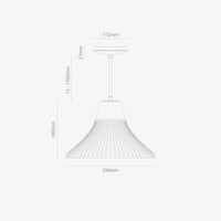 Corston Hammersmith hängende Medium-Deckenleuchte geriffeltes Glas - Antikes Messing