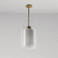 Corston Windsor hängende Medium-Deckenleuchte Opalglas - Antikes Messing