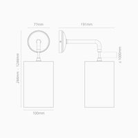 Primrose kleine hängende Wandleuchte Alabasterweiß – Antikes Messing