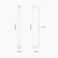 Corston-Sycamore Möbelgriff (224 mm) – Poliertes Nickel