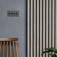 Corston-Kipphebelschalter 4x in Zweifachrahmen – Bronze