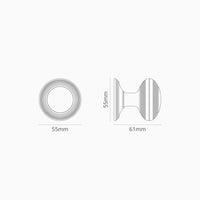 Corston-Poplar gefederter Türknauf – Poliertes Nickel, 2 Stück