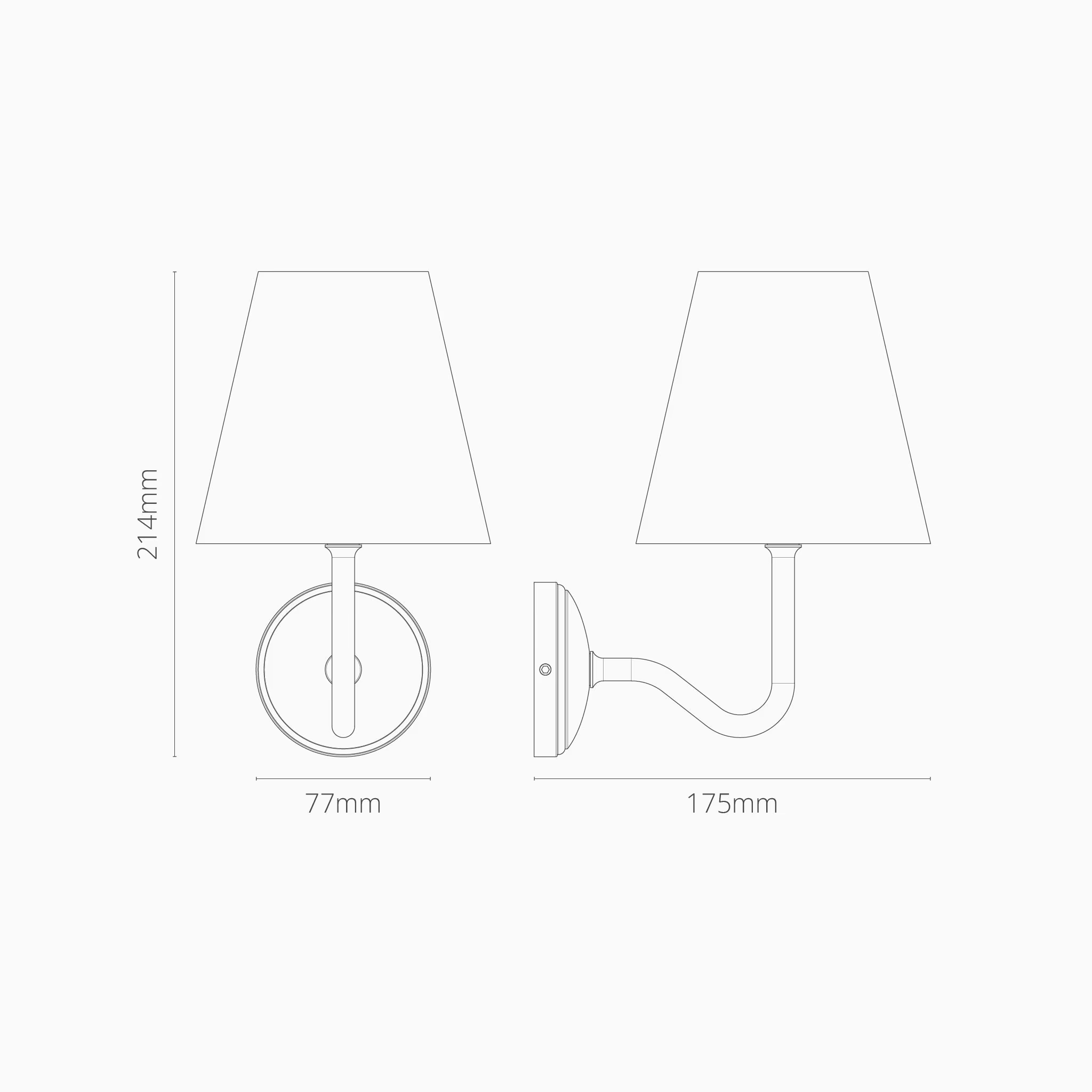 Corston Malvern kleine Wandleuchte plissierter Schirm Alabasterweiß - Antikes Messing