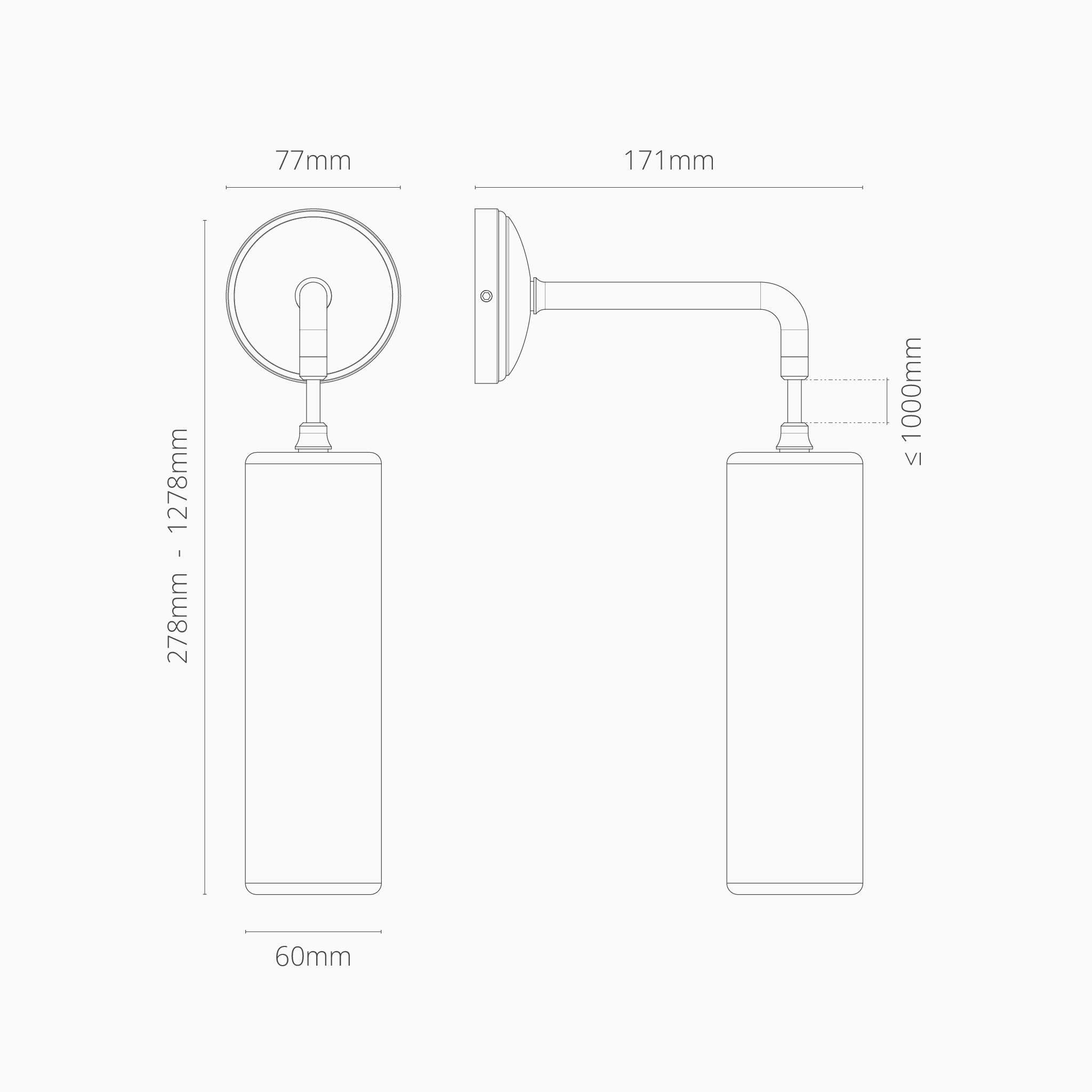 Claremont kleine hängende Wandleuchte feines Porzellan – Antikes Messing