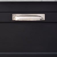 Corston-Elm Muschelgriff (164 mm) – Poliertes Nickel