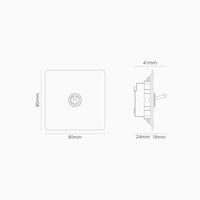 Corston-Kipphebelschalter 1x in Einfachrahmen – Poliertes Nickel